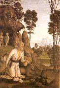 PERUGINO, Pietro St. Jerome in the Wilderness oil painting artist